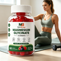 Complément alimentaire en gommes de glycinate de magnésium de qualité supérieure, certifié casher et halal, en gros, marque privée, fabrication OEM