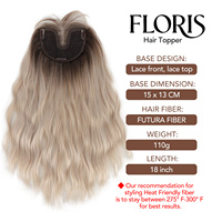 Prothèse capillaire naturelle invisible Julianna en fibre synthétique Futura, avec fermeture frontale en dentelle et frange pour femme