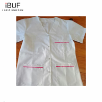 IBUF tunique d'allaitement à manches courtes avec col à la mode tunique de soins de santé pour hommes uniforme tuniques uniformes blancs soins de santé