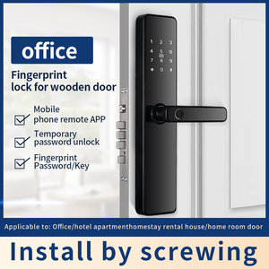 Serrure de porte intelligente Qleung de haute qualité S819, empreinte digitale, carte, Tuya TTlock, <span class=keywords><strong>code</strong></span>, télécommande, serrure de porte intelligente - Product Image 3