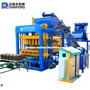 CHB concrete block machine hydraulic press interlock fly ash brick making machine manufacturer QT5-15 curved block machines