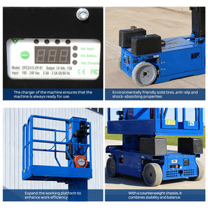 Plataforma Aérea Telescópica Eléctrica GZD, Motor <span class=keywords><strong>de</strong></span> 1.3kW, 1060kg, 6m <span class=keywords><strong>de</strong></span> Altura, Mesas Elevadoras para <span class=keywords><strong>Tareas</strong></span> <span class=keywords><strong>de</strong></span> Acceso <span class=keywords><strong>de</strong></span> Trabajadores - Product Image 3