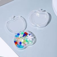 Boîte d'emballage en plastique en forme de dessin animé pour fleurs de savon, attaches pour cheveux d'enfants, élastiques à cheveux, ornements capillaires, petite boîte de rangement pour bijoux