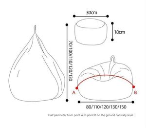 आलसी व्यक्ति सोफ़ा सो सकता है, घर में शयनगृह बालकनी बीनबैग कुर्सी नेटफ्लिक्स लेटा हुआ बीन बैग बेडरूम सोफ़ा लेटा हुआ - Product Image 6