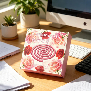 Lemongrass Rose Incense Coil Natural Aromatic Indoor Long Lasting Sleep Aid For Home Use - Product Image 2