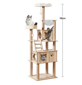 गोल नए उत्पादों ट्री टॉवर सर्वश्रेष्ठ गुणवत्ता शैली बिल्ली खरोंच बिस्तर बिल्ली कोंडो पेड़