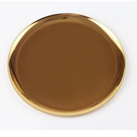 Plateau de mariage rond en acier inoxydable plaqué or doré de style nordique - Design moderne multifonctionnel