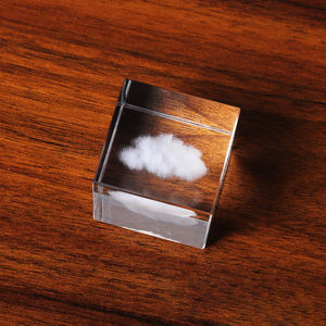 Honneur des nuages de cristal et des gouttes de pluie <span class=keywords><strong>Creative</strong></span> 3d <span class=keywords><strong>Photo</strong></span> Crystal Block 3d Laser Gravé K9 Crystal Cube - Product Image 6