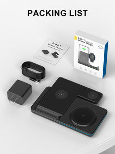 Station de charge sans fil 3 en 1 Station de charge sans fil rapide pour <span class=keywords><strong>Apple</strong></span> Watch Airpods Veilleuse - Product Image 6