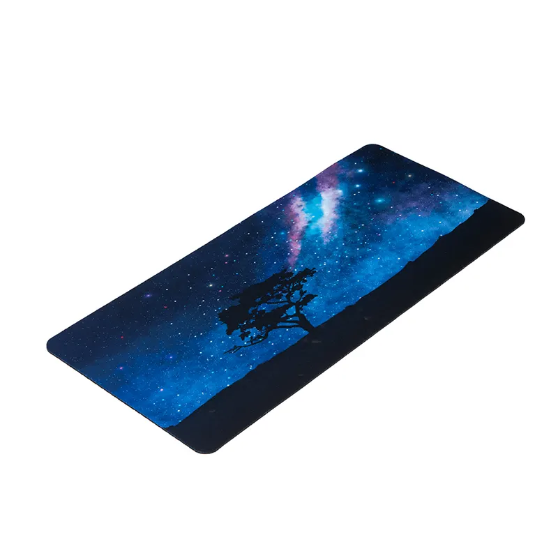 Custom Portable Extended Large High Performance Computer Laptop Natural Rubber Mouse Pad Card Playmat Night Starry Sky Big Size