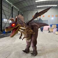 Costume de dinosaure simulé portable, modèle animatronique pour adultes, costume de dragon animatronique