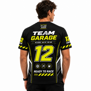 Outdoor Sports Racing Fan <b>Tshirt</b> Full Sublimation Contrast Color Number Print Mens Casual Short Sleeve Fan Racing Shirts - Product Image 3
