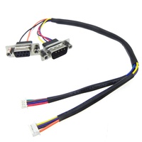 Câble d'ordinateur personnalisé en cuivre étamé avec connecteur DB9 RS232, RJ45, Molex Micro Fit, alimentation, 2-14 broches, gaine PTFE PVC