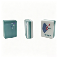 Mahjong portable de luxe américain en acrylique, imprimé papillon bleu cristal, en stock, expédition rapide, nouveauté premium