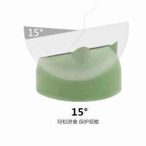ชามอาหารสัตว์เลี้ยงแบบเอียง15ออนซ์แบบพกพาฐานพลาสติกแข็งจานสเตนเลสสตีลสำหรับอาหารแมวสุนัขแมวและชามน้ำ - Product Image 2