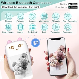 Mini Impresora Portátil, Impresora de Etiquetas sin Tinta, Impresora Térmica Inalámbrica Bluetooth, Impresora de Fotos y Notas, Regalos para Niñas y Niños - Product Image 5