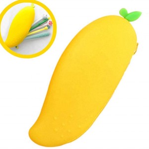 Étui à crayons en silicone Longcheng en forme de mangue, grande capacité, adorable porte-stylos pour enfants, fournitures scolaires - Product Image 2