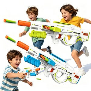 JAYHOL <span class=keywords><strong>Pistolet</strong></span> <span class=keywords><strong>à</strong></span> balles souples manuel <span class=keywords><strong>à</strong></span> alimentation par ceinture, mitrailleuse jouet avec chaîne de munitions, lanceur de fléchettes en mousse EVA, jouet de tir pour enfants - Product Image 3