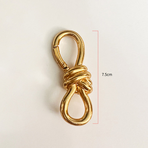 อุปกรณ์เสริมสำหรับกระเป๋า สไตล์ <span class=keywords><strong>Bottega</strong></span> กระเป๋าสานแบบผูกปม ฮาร์ดแวร์ล็อคแบบเกี่ยว ห่วงโลหะผสมสังกะสี โบว์ผูกปมรูปเลข 8 - Product Image 3