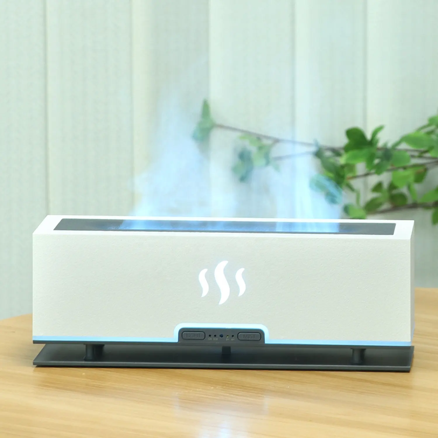 Odm Oem Smart Home Apparaten Desktop Usb Fire Diffuser Etherische Olie Mini Vlam Luchtbevochtiger Huishoudelijke Vlam Aroma Diffuser