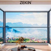 Ventana de Aluminio de Doble Vidrio con Elevación Vertical Motorizada Eléctrica de Gran Tamaño Personalizada