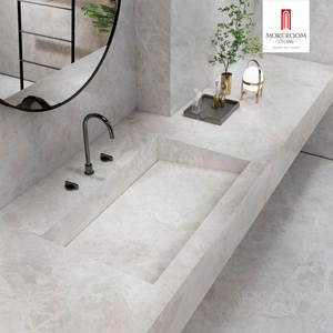 Losa de mármol de porcelana blanca de 1600x3200mm, <span class=keywords><strong>azulejos</strong></span> de piedra sinterizada personalizables <span class=keywords><strong>para</strong></span> pared y suelo de encimera de baño - Product Image 4