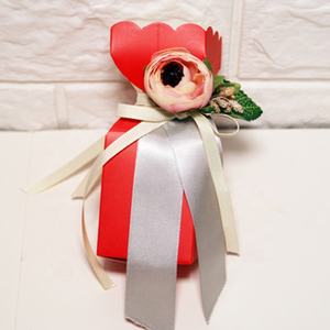 Yiwu กล่องของขวัญแต่งงานอิสลามแฟนซีพร้อมดอกไม้สีชมพู5*5 * H12cm - Product Image 2