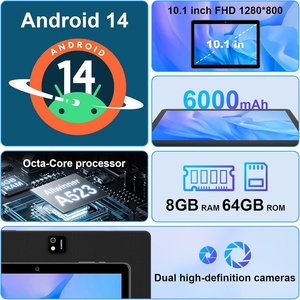 Awow <span class=keywords><strong>2025</strong></span> Mô Hình 10 Inch <span class=keywords><strong>Android</strong></span> 14 Máy Tính Bảng PC Mới Nhất Octa Lõi 8GB RAM 64GB 1Tb TF Wifi 6 2.4G Cho Bluetooth 5.0 6000MAh Pin - Product Image 2