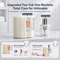 Portable Automatic Washer Dryer Combo Multi-Functional Mini Washing Machine Quick Clean for Makeup Brushes Underwear & Socks