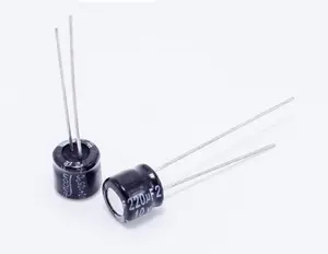 Condensador electroluminiscente de aluminio, chip de plomo 105c, 220UF, 10V, para electrónica de consumo
