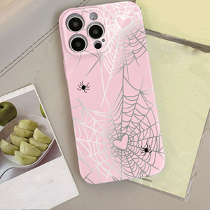 Coque de téléphone rigide en PC avec motif toile d'araignée et cœur pour <span class=keywords><strong>iPhone</strong></span> 8 X Xr Xs 11 12 13 14 15 16 17 Pro Max - Product Image 2