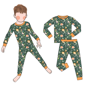 <span class=keywords><strong>Pyjama</strong></span> à manches longues pour garçons Little Glow Kid, best-seller, en fibre de bambou personnalisée, imprimé décontracté, vêtements de nuit printemps-automne - Product Image 4