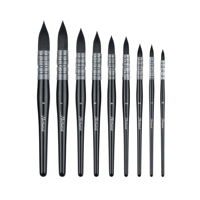Fournitures d'art Pinceau de qualité artistique Pinceau à cheveux synthétiques noirs synthétiques Pinceau à peinture Quill Aquarelle Pinceaux d'artiste