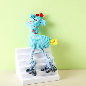 Giocattoli Interattivi per Cani a Forma di Giraffa Personalizzati all'Ingrosso, Polpo Rosa con Suono, Giocattoli Morbidi in Corda di Cotone per Cuccioli - Product Image 5