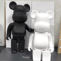 Statue d'ours à peindre soi-même de 28 cm, décoration d'ours en bloc de peinture, ornements de bureau, sculpture d'ours pour le salon, décoration de la maison, cadeaux d'anniversaire