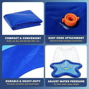 Aspersor con Forma de Estrella de Mar de 60 Pulgadas, 3 en 1, para Niños Pequeños, Juegos Acuáticos de Verano en el Patio Trasero - Product Image 5
