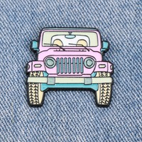 Pins Esmaltados Retro Hippie de Viaje, Lindas Insignias de Coche, Autobús y Bicicleta para Mochilas y Ropa