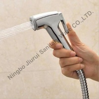 Pistolet de pulvérisation mural ABS chromé à design moderne, à trou unique, avec fonction bidet, buse écologique autonettoyante