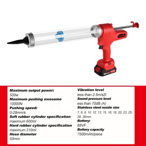 ONEVAN 10000N 6 vitesses Colle pour verre Scellant pour coutures 500W 600ml Cylindre en caoutchouc souple 88vf Sku004969_3 Batterie 18V - Product Image 3