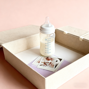 Boîte cadeau magnétique à mémoire de forme en papier pour la douche de bébé Boîte enveloppe USB en lin Emballage pour cabine photo de bébé Boîte souvenir avec couvercle photo - Product Image 3