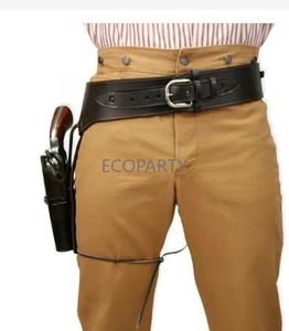 Cintura da Cowboy rinascimentale Revolver fondina medievale pirata Flintlock corsaro capitano cintura di Halloween costumi Cosplay per gli uomini - Product Image 2