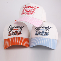 Gorra de Béisbol Personalizada de Alta Calidad con Bordado 3D de Algodón para Hombre Visera Curva 5 Paneles Deportiva