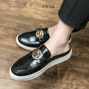 Sandalias de cuero suave PU hechas a mano, cómodas, tipo mocasín de playa para hombre, transpirables, sin cordones, de talla grande. - Product Image 2