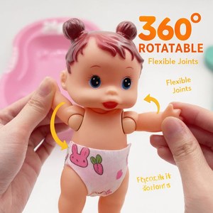 Juego de Juguetes de Baño <span class=keywords><strong>para</strong></span> Bebés, Patito Amarillo Chirriante, Juego de Imitación <span class=keywords><strong>para</strong></span> Niños, Plástico Suave Flotante, Logotipo Personalizado, Unisex, Regalo al por Mayor - Product Image 5