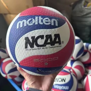 Balón de <span class=keywords><strong>Voleibol</strong></span> Azul de Oferta Caliente Calidad Profesional Súper Fibra Tacto Suave Cuero PU Logo Personalizado <span class=keywords><strong>Molten</strong></span> NCAA 5000 Tamaño 5 - Product Image 6