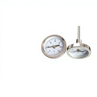 Thermomètre de brassage à aiguille, jauge de température bimétallique avec manchon thermique en acier inoxydable 304, longueur de sonde 50 mm, personnalisable