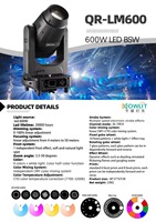 600W LED 3-in-1 BSW Beam Spot Wash CMY CTO Moving Head Licht mit Klappklemme für Konzerte Theater Events