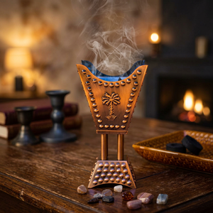 Bronze Metal Incense Burner Palm Tree Mabkhara <b>Oud</b> <b>Bakhoor</b> Censer Traditional Arabian Tabletop Home Fragrance Decor - Product Image 1