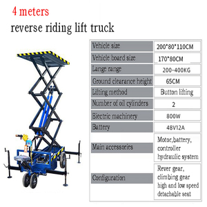 Camión eléctrico recargable Plataforma de elevación hidráulica Construcción metálica utilizada para transportar mercancías Obras de construcción - Product Image 5