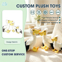 Boneka Angsa Grosir yang Dapat Disesuaikan, Mainan Plush Lembut, Maskot Realistis, Sampel Cepat, Layanan OEM, Kualitas Tinggi